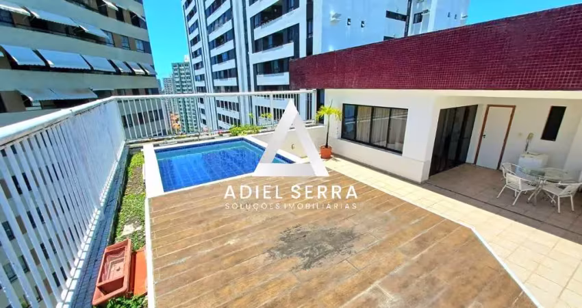 Pituba - Cobertura - 270m² - Nascente - MOBILIADA - Reformada - 4 quartos sendo 3 suítes - Lavabo - Armários - Splits - Piscina privativa - 3 vagas