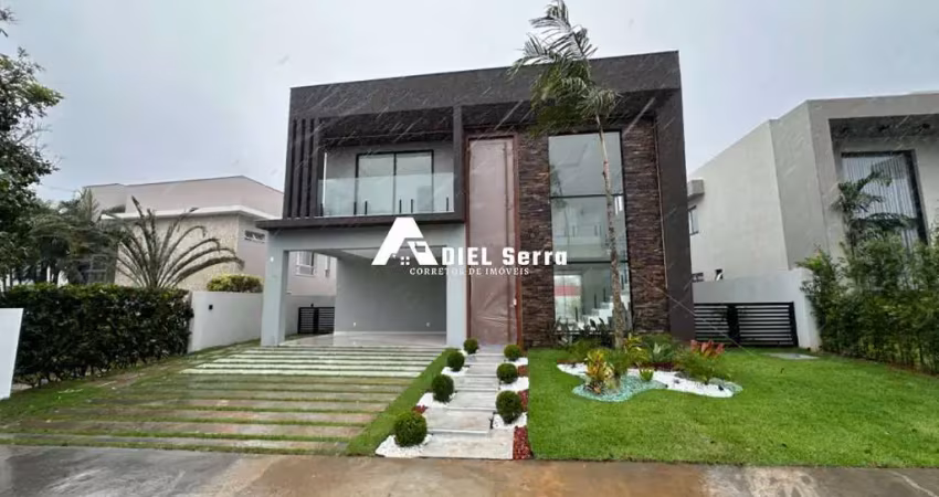 Alphaville litoral norte 1 - 470m² total - terreno plano - nunca habitada - 4 suítes - closets - 5 banheiros - área de serviço - 4 vagas