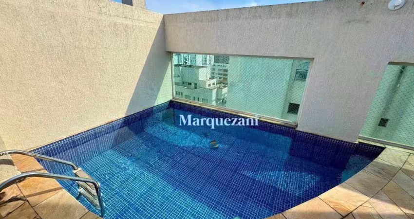 Cobertura com 2 dormitórios à venda, 90 m² por r$ 639.000,00 - pitangueiras - guarujá/sp
