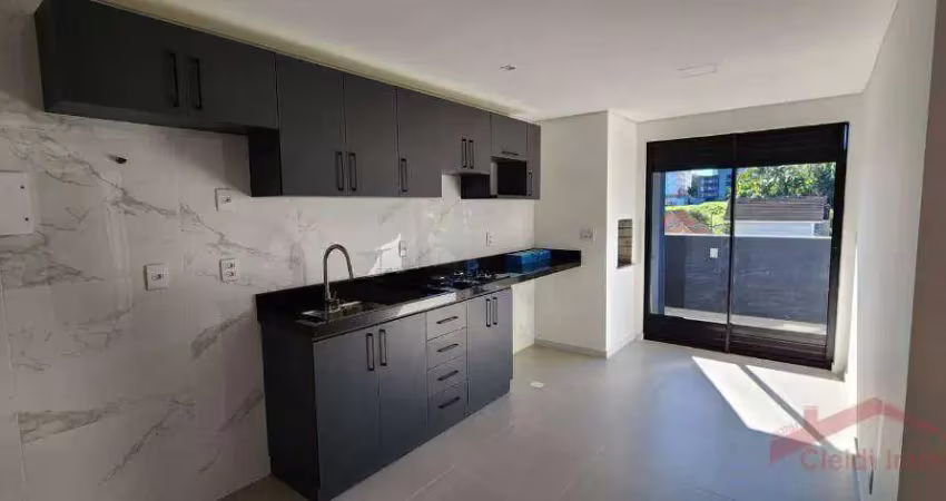 Apartamento com 1 dormitório para alugar, 49 m² por r$ 3.200,00/mês - anita garibaldi - joinville/sc