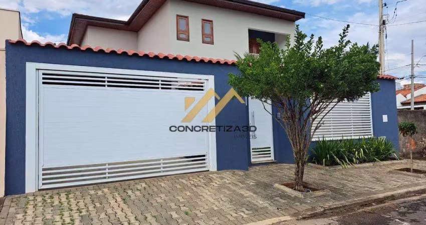 Sobrado à venda em indaiatuba, vila avaí, com 4 suítes, com 294 m²