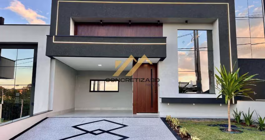 Casa à venda em indaiatuba, loteamento park gran reserve, com 3 suítes, com 135 m²