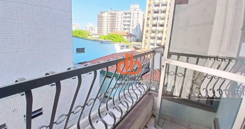 Apartamento com 2 dormitórios à venda, 91 m² por r$ 565.000,00 - embaré - santos/sp