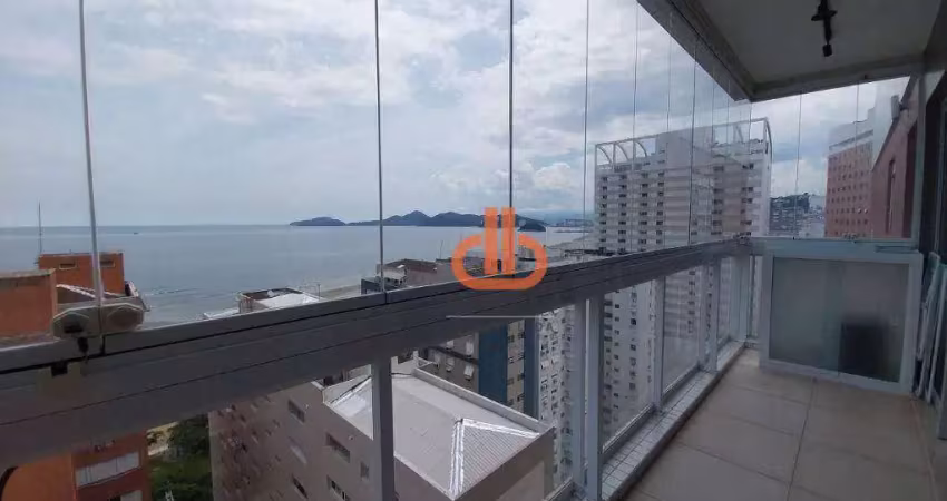 Apartamento  boqueirão santos studio varanda vista praia lazer vaga