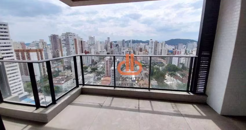 Apartamento boqueirão santos um quarto/suíte varanda gourmet lazer andar alto