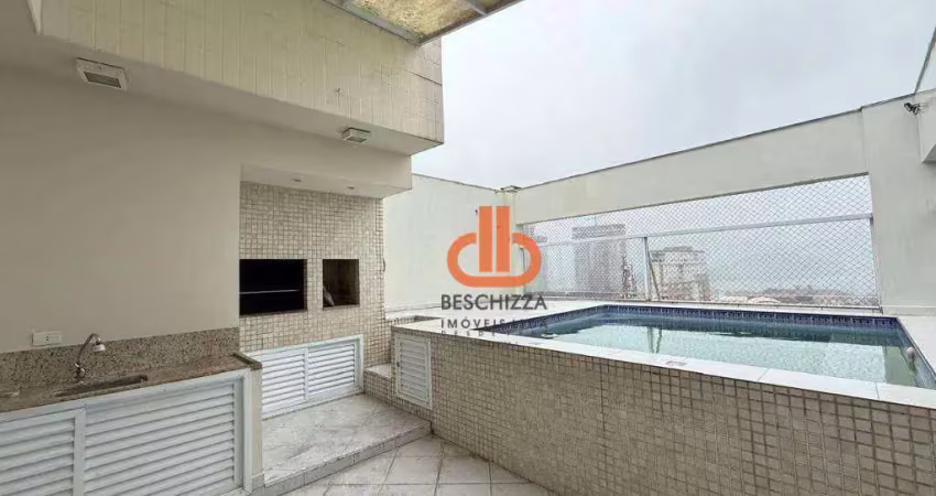 Cobertura com 3 quartos com suíte, vista mar à venda, 202 m² por r$ 1.800.000 - ponta da praia - santos/sp