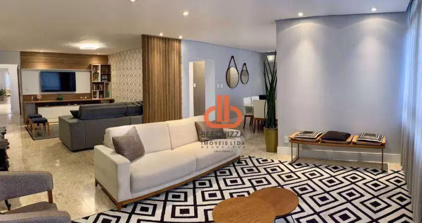Apartamento com 4 quartos sendo 2 suítes à venda, 233 m² por r$ 1.890.000 - boqueirão - santos/sp