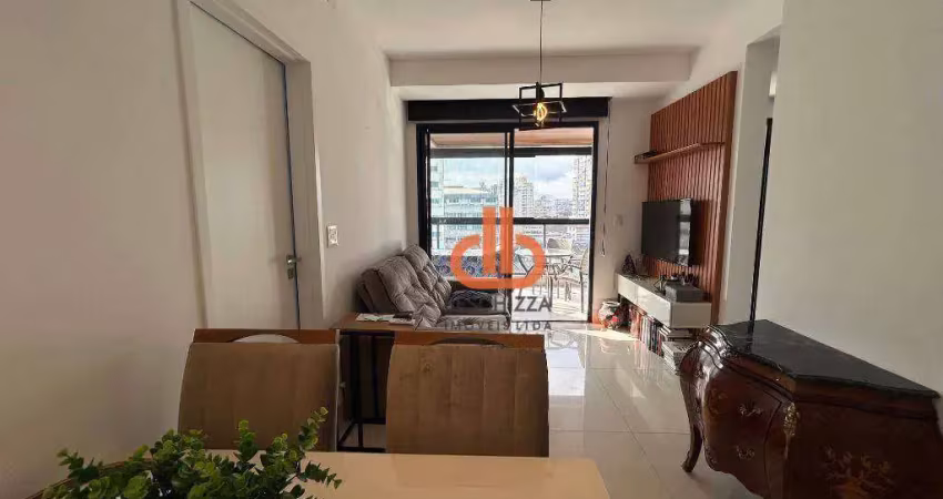 Apartamento com 1 dormitório para alugar, 54 m² por r$ 4.901/mês - boqueirão - santos/sp