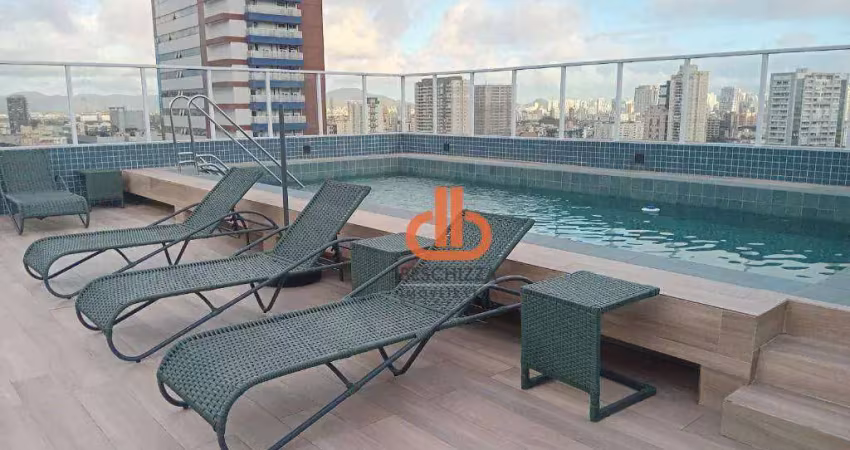 Apartamento com dois  dormitórios para alugar, 72 m² por r$ 5.170/mês - campo grande - santos/sp