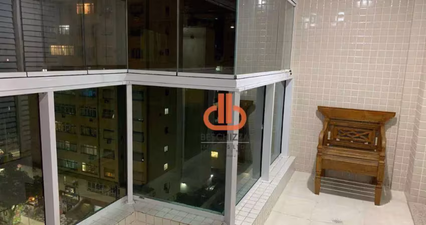 Apartamento com 1 dormitório para alugar, 52 m² por r$ 5.000/mês - gonzaga - santos/sp