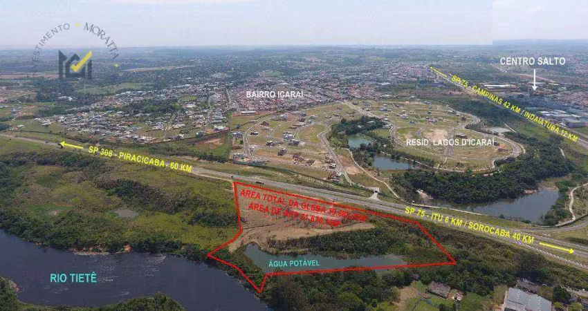 Terreno à venda, 39700 m² por r$ 4.984.562,00 - condomínio terras de santa rosa - salto/sp