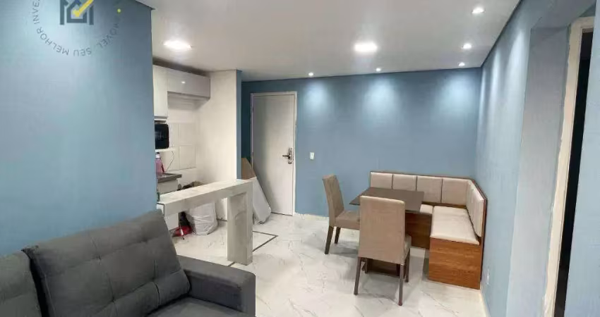 Apartamento com 2 dormitórios para alugar, 49 m² por r$ 1.600/mês + condomínio + iptu - rancho grande - itu/sp