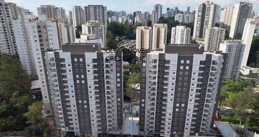 Apartamento a venda com 45mts, 2 dormitórios, 1 wc, sala integrada, terraço,  1 vaga, na Vila Andrade