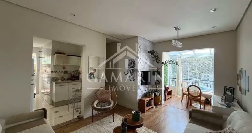 Apartamento garden de 76m², 2 dormitórios, sacada fechada em vidro, vaga de garagem.