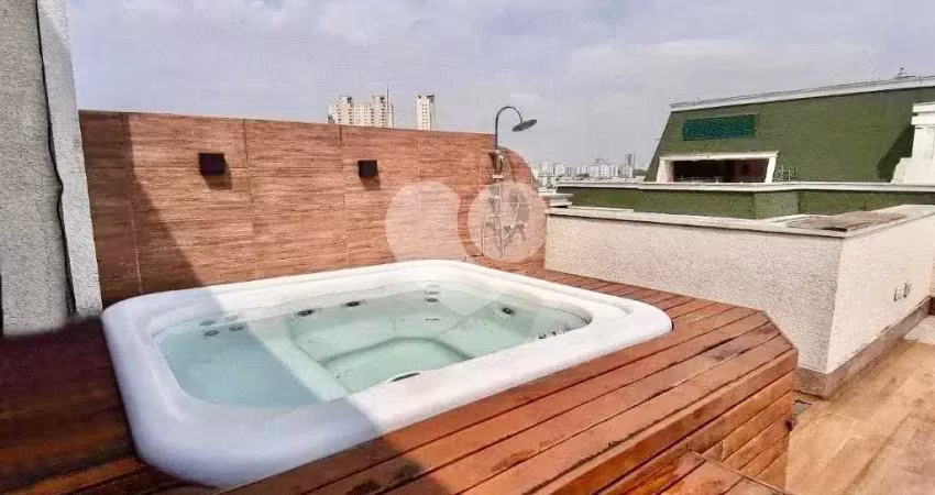 Cobertura duplex à venda | 3 dormitórios | 1 suíte | jacuzzi | área gourmet | 2 vagas | condomínio clube completo