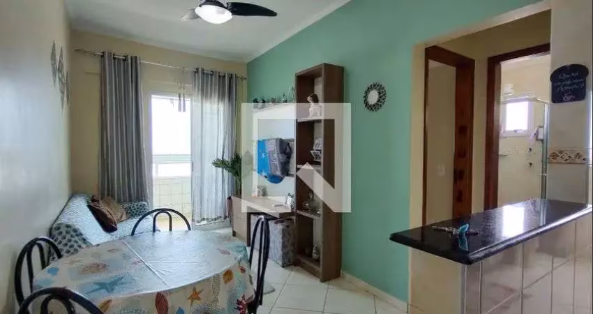 Apartamento para aluguel - maracanã, 1 quarto,  38 m² - praia grande
