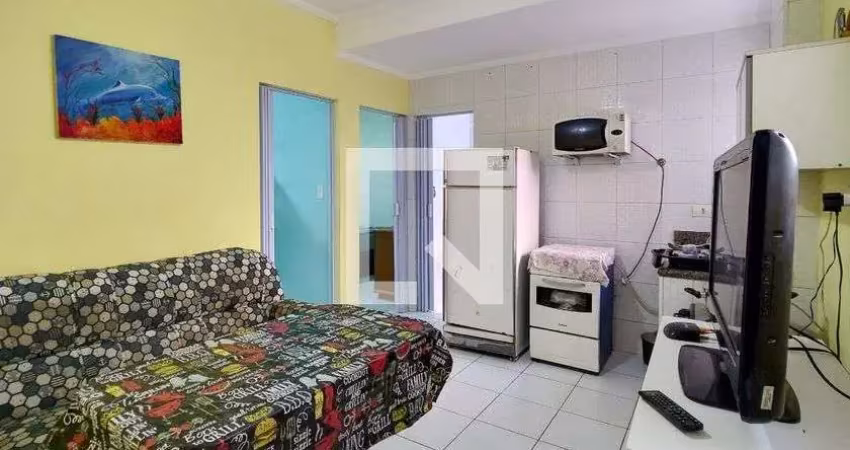 Kitnet / stúdio para aluguel - vila tupi, 2 quartos,  36 m² - praia grande
