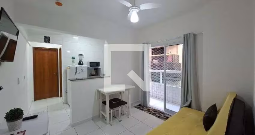 Apartamento para aluguel - boqueirão, 1 quarto,  41 m² - praia grande