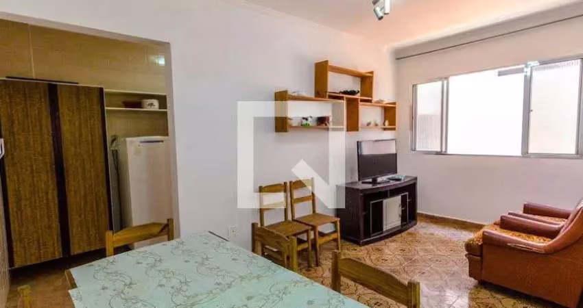Apartamento para aluguel - guilhermina, 1 quarto,  55 m² - praia grande