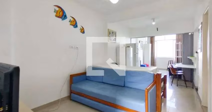 Kitnet / stúdio para aluguel - guilhermina, 1 quarto,  49 m² - praia grande