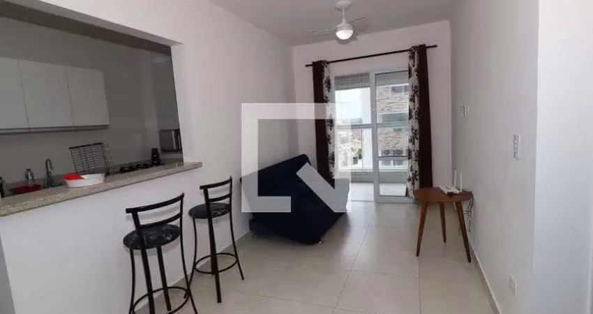 Apartamento para aluguel - vila caiçara, 1 quarto,  55 m² - praia grande