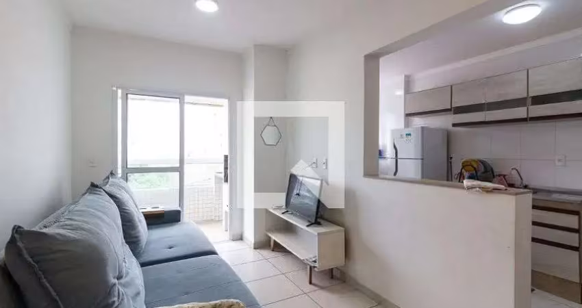 Apartamento para aluguel - guilhermina, 1 quarto,  50 m² - praia grande