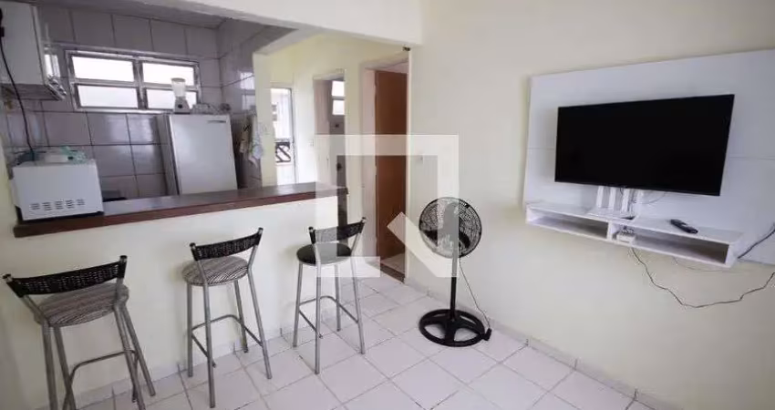 Apartamento para aluguel - vila caiçara, 1 quarto,  64 m² - praia grande