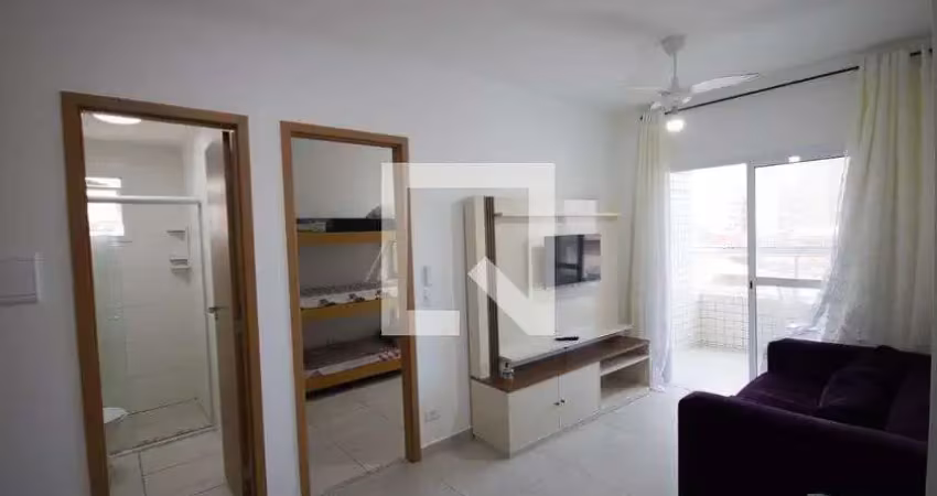 Apartamento para aluguel - nova mirim, 1 quarto,  45 m² - praia grande