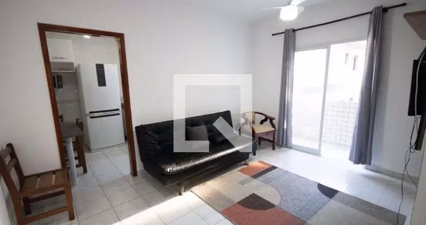 Apartamento para aluguel - vila caiçara, 1 quarto,  45 m² - praia grande