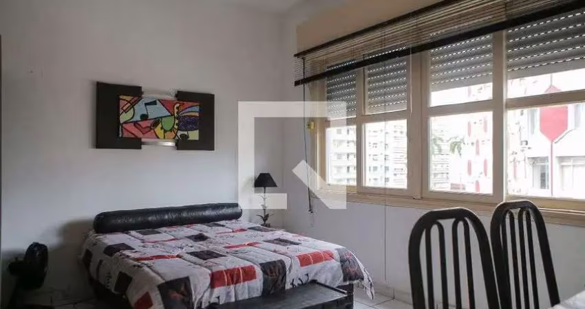Kitnet / stúdio para aluguel - gonzaga , 1 quarto,  28 m² - santos