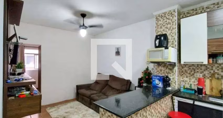 Kitnet / stúdio para aluguel - guilhermina, 1 quarto,  32 m² - praia grande