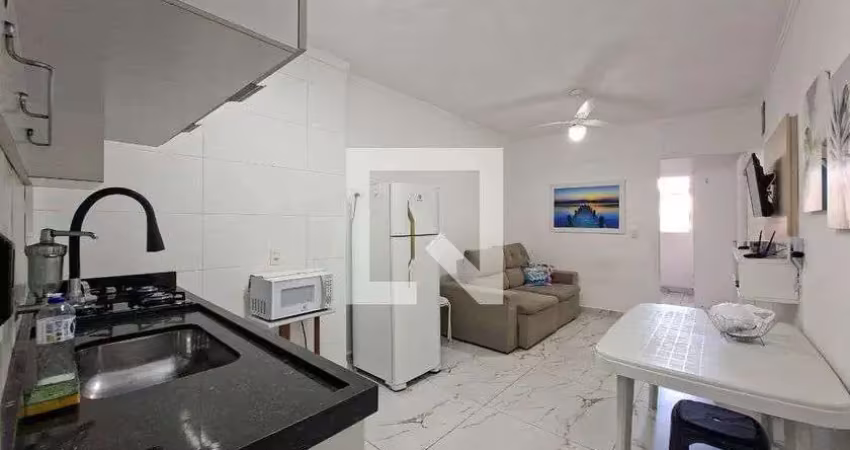 Apartamento para aluguel - nova mirim, 1 quarto,  50 m² - praia grande