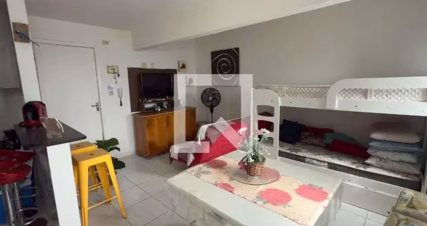 Kitnet / stúdio para aluguel - vila tupi, 1 quarto,  28 m² - praia grande