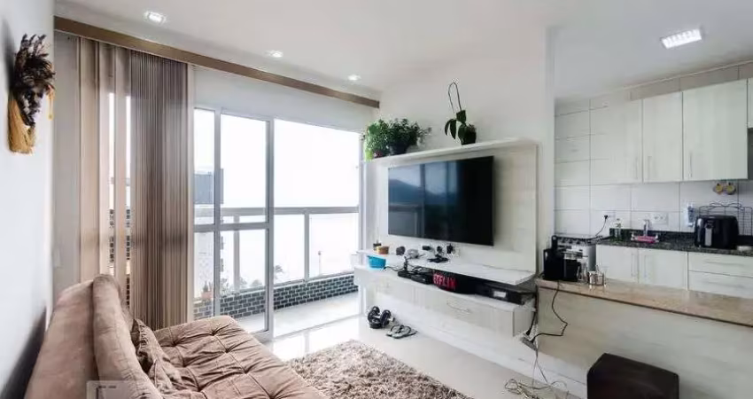 Apartamento para aluguel - ponta da praia, 1 quarto,  44 m² - santos
