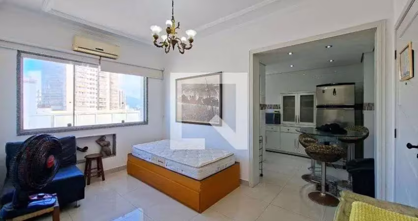 Apartamento para aluguel - boqueirão, 1 quarto,  60 m² - praia grande