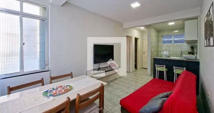 Apartamento para aluguel - vila caiçara, 1 quarto,  49 m² - praia grande