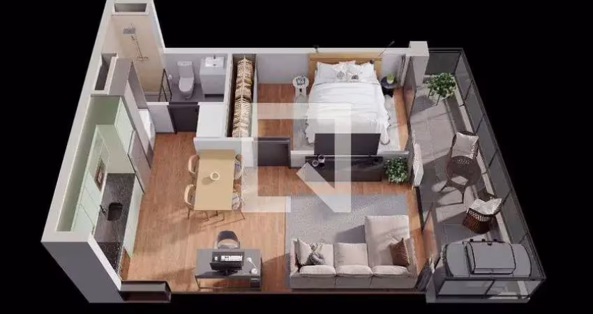 Apartamento para aluguel - pinheiros, 1 quarto,  55 m² - são paulo