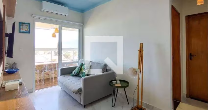 Apartamento para aluguel - guilhermina, 1 quarto,  43 m² - praia grande