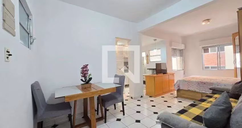 Kitnet / stúdio para aluguel - ponta da praia, 1 quarto,  50 m² - santos