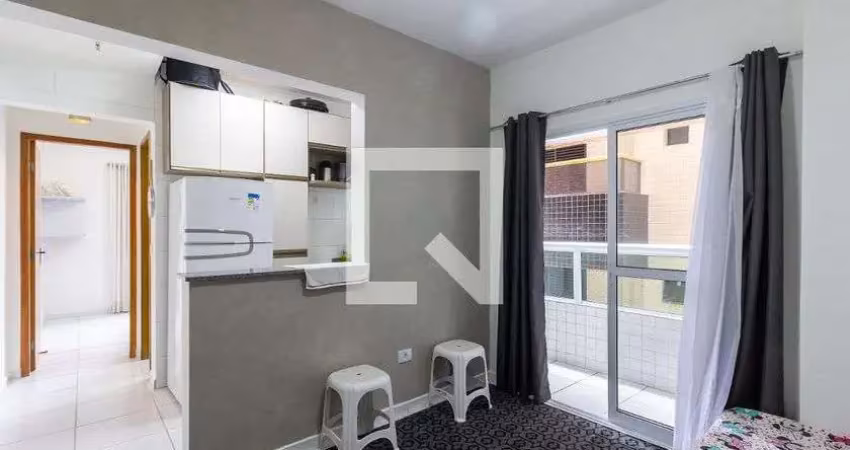 Apartamento para aluguel - boqueirão, 1 quarto,  41 m² - praia grande
