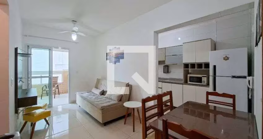 Apartamento para aluguel - guilhermina, 1 quarto,  52 m² - praia grande