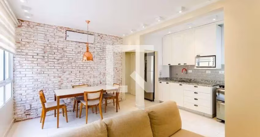 Apartamento para aluguel - gonzaga , 1 quarto,  50 m² - santos