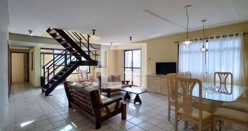 Cobertura para aluguel - vila caiçara, 4 quartos,  245 m² - praia grande