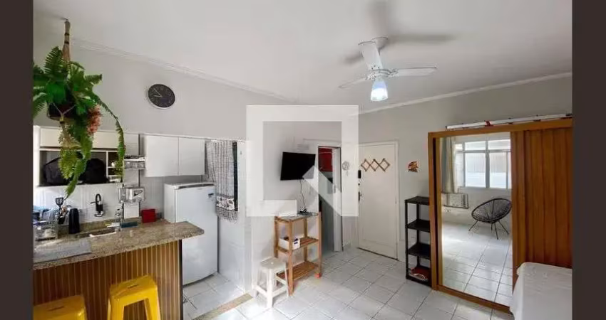 Kitnet / stúdio para aluguel - boqueirão, 1 quarto,  30 m² - praia grande