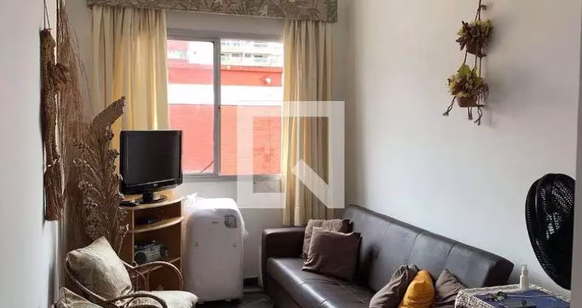 Apartamento para aluguel - boqueirão, 1 quarto,  50 m² - praia grande