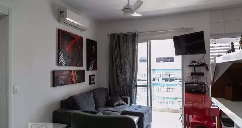 Apartamento para aluguel - boqueirão, 1 quarto,  48 m² - santos