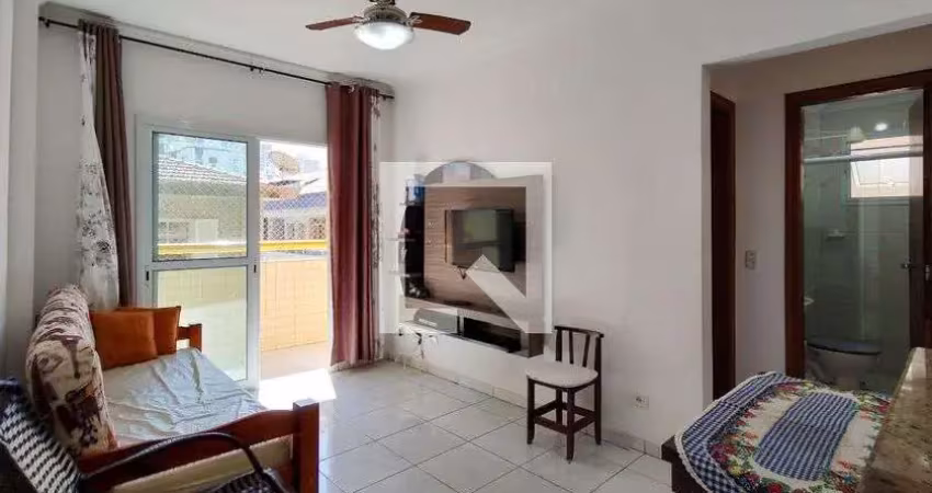 Apartamento para aluguel - guilhermina, 1 quarto,  55 m² - praia grande