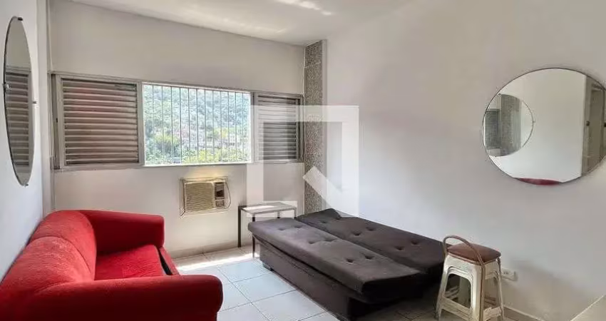 Kitnet / stúdio para aluguel - josé menino, 1 quarto,  23 m² - santos