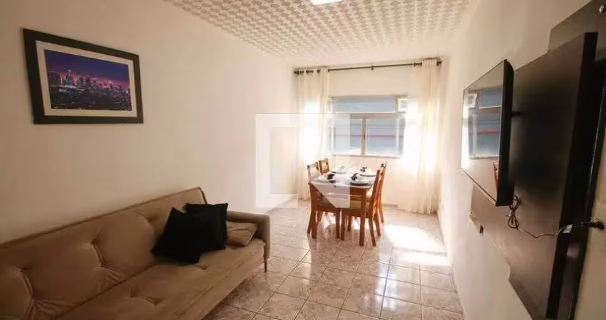 Apartamento para aluguel - boqueirão, 1 quarto,  70 m² - praia grande