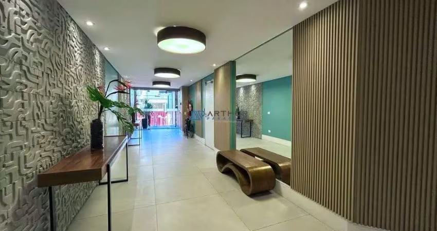 Apartamento na guilhermina, 2 dorm, 1vaga, academia, piscina sala de jogos, 76m²